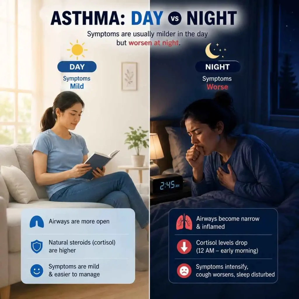 asthma cough at night
